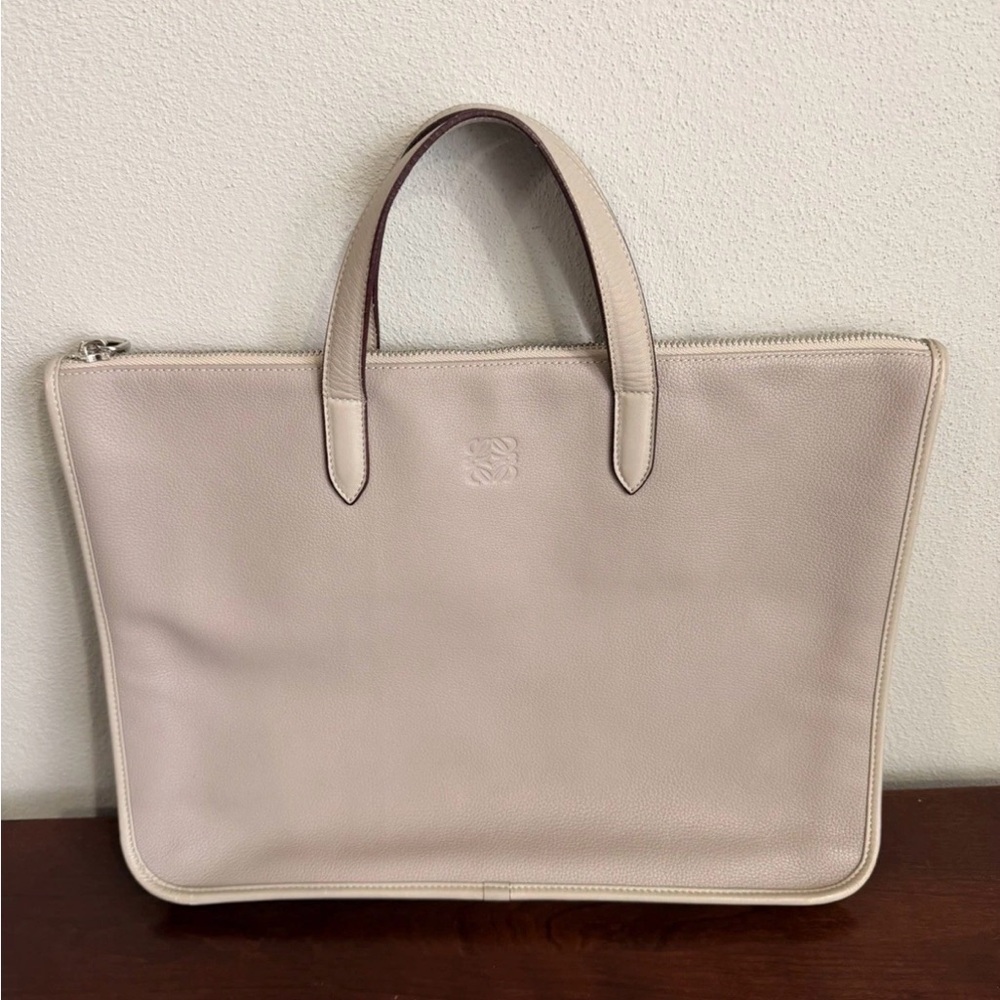 Loewe Leather Anagram Briefcase